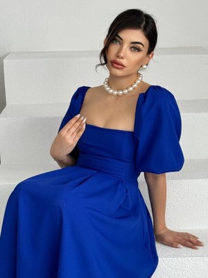 Livizmir Moda Benjamin Çan Etekli Midi Boy Elbise