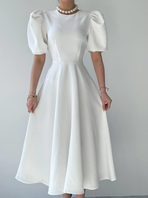 Livizmir Moda Catania Balon Kol Elbise