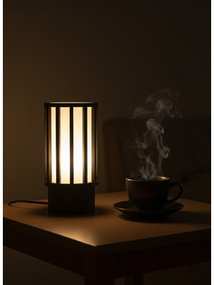 Feyza Design Modern Masa ve Gece Lambası, LED Abajur, Ambiyans Aydınlatması