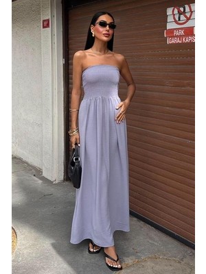 Livizmir Moda Göğsü Gipeli Straplez Elbise 2878