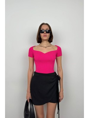 Livizmir Moda Kare Yaka Triko Bluz