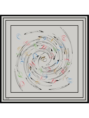 Aker Renkli Ipek Krep Saten Eşarp