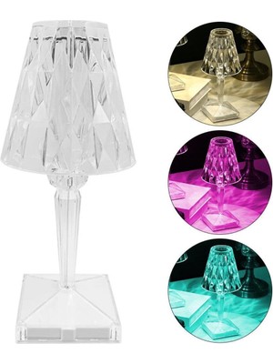 Feyza Design Rgb Led'li Şarjlı Dekoratif Masa Gece Lambası, Dokunmatik Kontrol