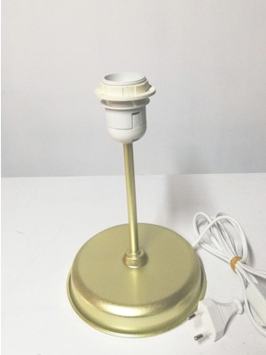 Feyza Design Şık Ahşap Metal Halat Abajur Ayağı, Modern ve Dayanıklı Tasarım