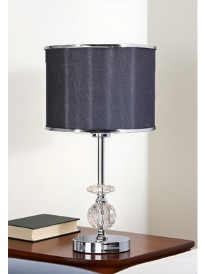 Feyza Design Modern Masa Abajuru, Kumaş ve Metal Detaylı, Şık ve Aydınlatıcı Tasarım