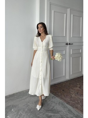 Livizmir Moda Sarı Arka ve Bel Ucu Gipeli Elbise