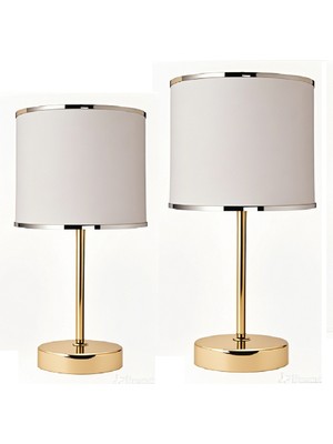 Feyza Design Şık 2'li Masa Abajuru Seti, Dekoratif Gece Aydınlatması