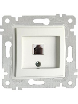 Feyza Design Beyaz RJ11 Telefon Prizi, Pratik ve Güvenilir Bağlantı Çözümü