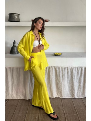 Livizmir Moda Gömlek - Pantolon Takım - Sarı