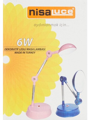 Feyza Design Pembe LED Masa Lambası, Şık ve Kullanışlı Aydınlatma Çözümü