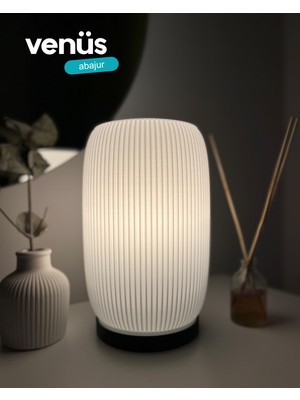 Feyza Design Şık Dekoratif Abajur, Masa ve Yatak Odası, Salon ve Ofis Için Aydınlatma