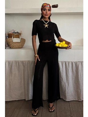 Livizmir Moda Triko Bluz Pantolon Ikili Takım 10084-025