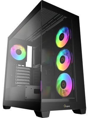 Ocypus Gamma C72 Siyah Argb Tempered Glass Delta P850 850W 80+ Bronze Atx 3.1 USB 3.0 Atx Mid Tower Kasa
