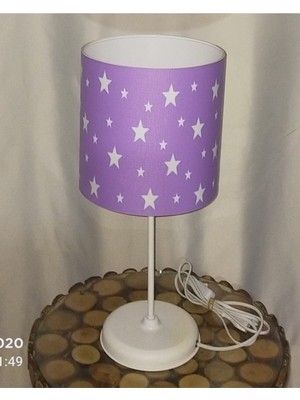 Feyza Design Renkli Yıldız Desenli Çocuk ve Genç Odası Abajur, Şık ve Kullanışlı Tasarım