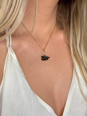 Youes Jewelry Çelik Zirkon Taşlı Kuğu Kadın Kolye