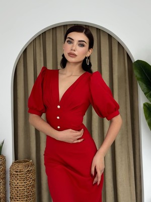 Livizmir Moda Linda Midi Elbise