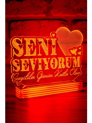 Feyza Design Sevgiliye Özel 3D Lamba, Romantik ve Şık Hediye Alternatifi