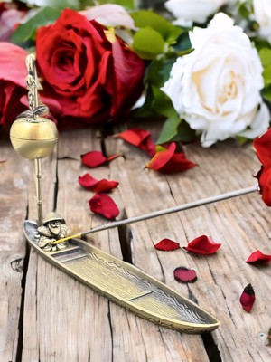 Mistik Tasarım Sanatsal Metal Tütsülük  Ev & Ofis Ambıyansı Için Şık Tütsü Yakma Ünitesi