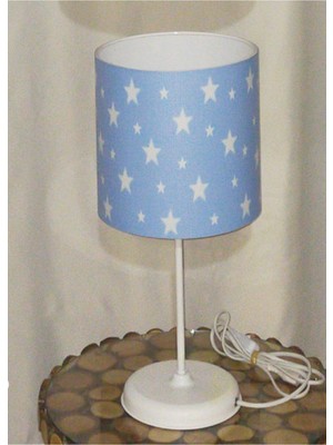 Feyza Design Mavi Yıldız Çocuk Odası Abajur, Şık ve Işıldayan Tasarım