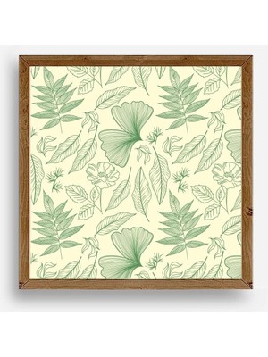 Yaprak Ahşap Çerçeveli Tablo