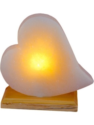 Feyza Design Doğal Çankırı Kalp Tuz Lambası, 3-4 Kg, Sağlıklı ve Estetik Dekorasyon