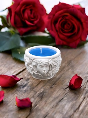 Kadın Kabartmalı %100 Doğal Soya Mum- Dekoratif Aromatik Mum