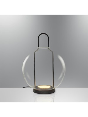 Feyza Design Modern Siyah Krater Masa Lambası, Şık ve Şık Aydınlatma Çözümü