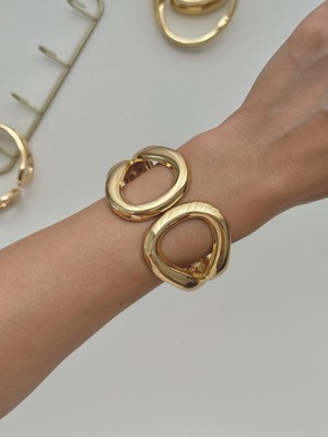 Youes Jewelry 316L Çelik Kalın Kelepçe Bileklik Kadın Bilezik