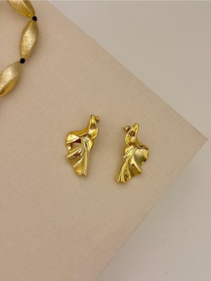 Youes Jewelry Kadın Gold Yaprak Kadın Küpe
