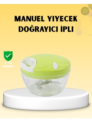 Manuel Yiyecek Doğrayıcı Ipli Hızlı Pratik Sebze Kıyıcı