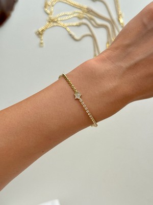 Youes Jewelry Çelik Minimal Su Yolu Gold Kadın Bileklik