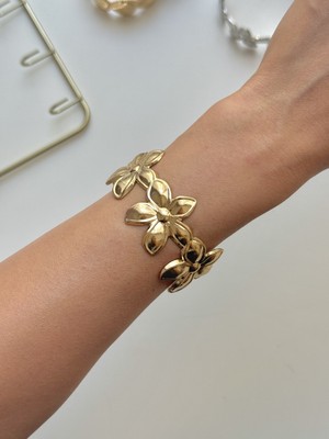 Youes Jewelry Çelik Kalın Kelepçe Bilezik Ayarlanabilir Kadın Erkek Unisex