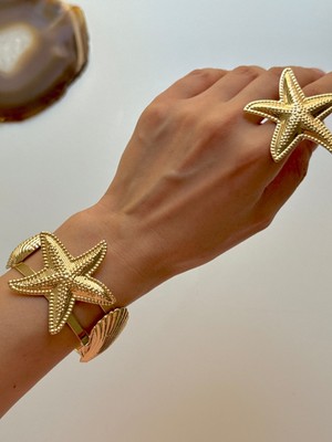 Youes Jewelry Çelik Ikili Set Kelepçe Seti Kadın Erkek Unisex