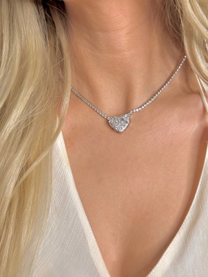 Youes Jewelry Çelik Dönmeyen Su Yolu Kolye Zirkon Taşlı Kolye