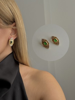 Youes Jewelry 316L Çelik 14 K Renk Mix Lüx Çift Renk Gold Silver Vıp Seri Premium Kadın Küpe Minimal Küpe