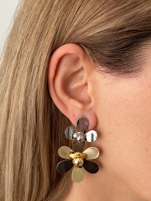 Youes Jewelry Papatya Çiçek Desenli Mix Lüx Şık Kadın Küpe