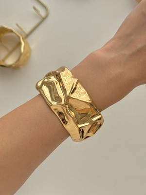 Youes Jewelry Çelik Kalın Kelepçe Bilezik Kadın Erkek Unisex Bileklik