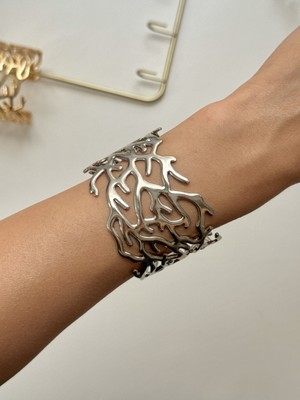 Youes Jewelry Kalın Kelepçe Bilezik Ayarlanabilir Unisex