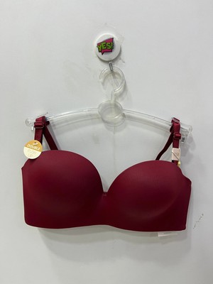 Belvü Kadın Straplez Balensiz Double Dolgulu Bordo Sütyen