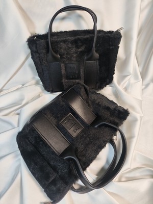 Leaf Accessory Tote Bag Büyük Boy Çanta, Fermuarlı, Elde ve Omuz Askılı, Siyah