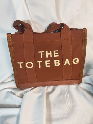 Leaf Accessory Tote Bag Büyük Boy Çanta, Fermuarlı, Elde ve Omuz Askılı, Kahverengi