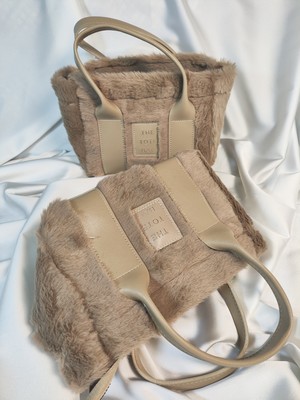 Leaf Accessory Tote Bag Büyük Boy Çanta, Fermuarlı, Elde ve Omuz Askılı, Kahverengi