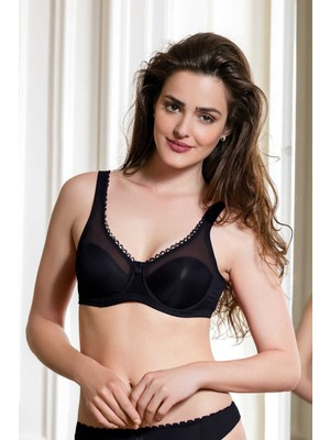 Yeni İnci Kadın Tül Detaylı Balenli Minimizer Toparlayıcı Sütyen 1640