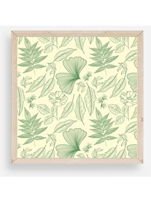 Yaprak Ahşap Çerçeveli Tablo