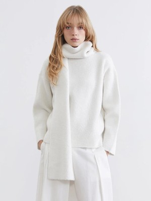 LC Waikiki Lcw Vision Ekru Şal Yaka Kadın Triko Kazak