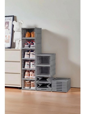 6 Katlı, Katlanabilir Ayakkabılık, Taşınabilir Çok Amaçlı, Geniş, Katlanabilir Dolap ve Raf