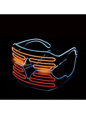 Feyza Design Parlayan Neon LED Gözlük, Festival, Bar, Parti, Renkli, Eğlenceli, Işıklı