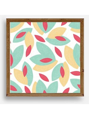 Yaprak Ahşap Çerçeveli Tablo