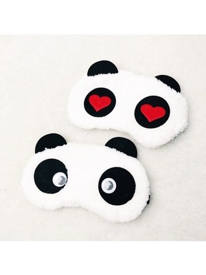 Feyza Design Rahat Uyku Için Panda Desenli 2'li Uyku Bandı Seti