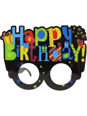 Feyza Design Renkli Doğum Günü Gözlüğü, Eğlenceli Parti Aksesuarı